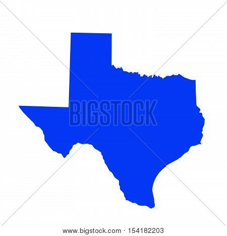 Texas State Map vector illustration on white background