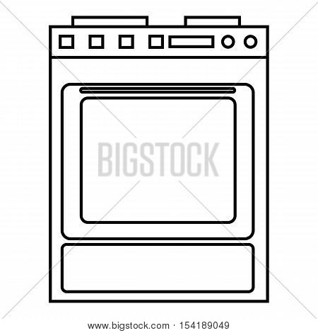 Gas stove icon. Outline illustration of gas stove vector icon for web