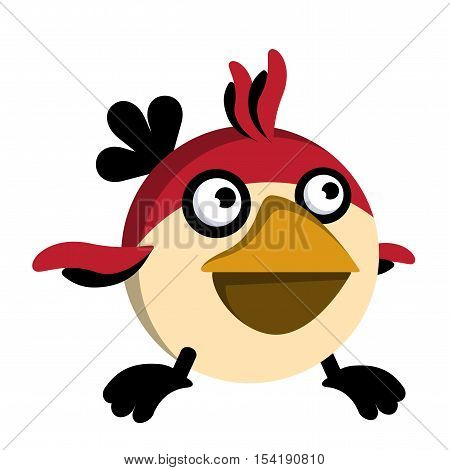 Bird cartoon. It is easy to edit. Vector illustration.