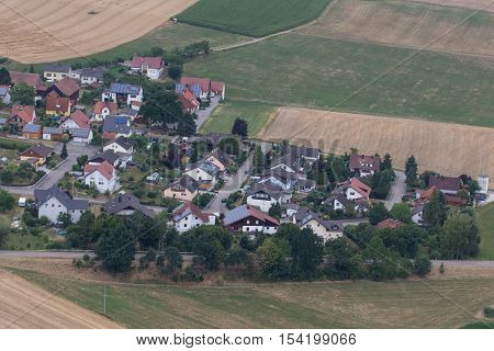aerial view of Neukirchen in Schwandorf in bavaria