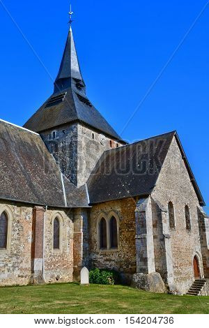 Perriers sur Andelle France - october 4 2016 : the Saint Etienne church