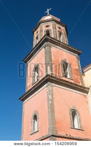 Steeple of the church of Santa Maria a Cheia Vico Equense Naples; Italy