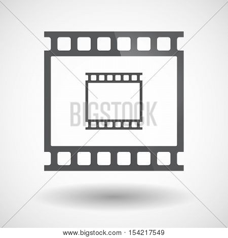 Isolated 35Mm Film Frame Slide Photogram With   A Photographic 35Mm Film Strip