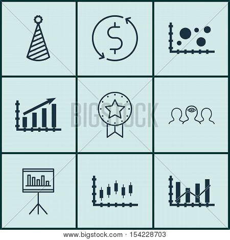 Set Of 9 Universal Editable Icons. Can Be Used For Web, Mobile And App Design. Includes Icons Such A