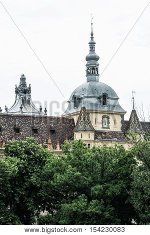 Close up photo of Vajdahunyad castle in Budapest Hungary. Cultural heritage. Architectural scene. Famous place. Tourism theme. Travel destination.