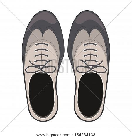tap shoes for mens with laces vector illustration