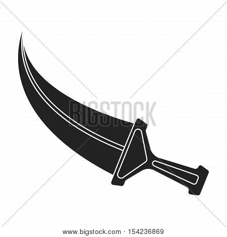 Khanjar icon in black style isolated on white background. Arab Emirates symbol vector illustration.