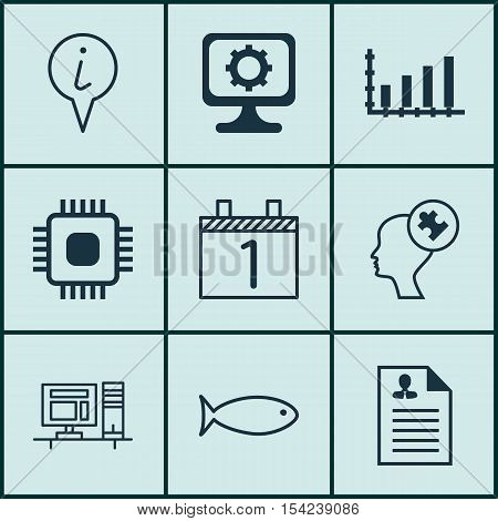 Set Of 9 Universal Editable Icons. Can Be Used For Web, Mobile And App Design. Includes Icons Such A