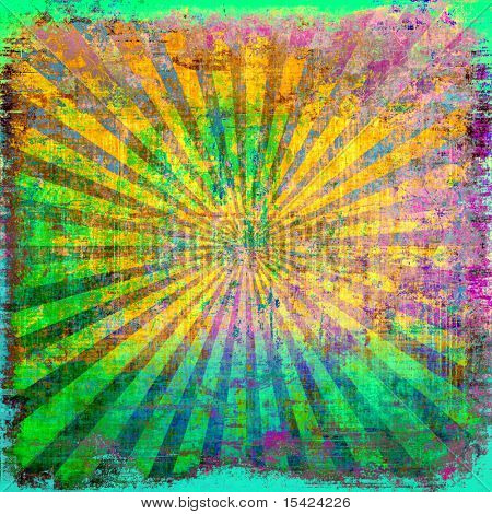 Grunge psychedelické Sunburst