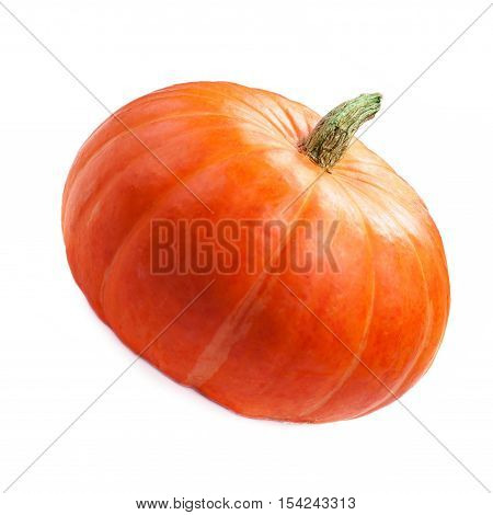 Fresh yellow pumpkin isolated on white background