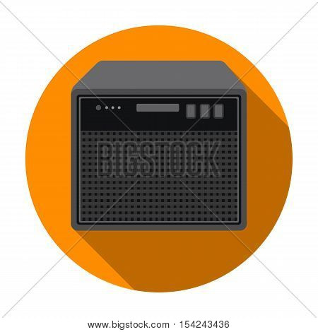 Guitar amplifier icon in flat style isolated on white background. Musical instruments symbol vector illustration