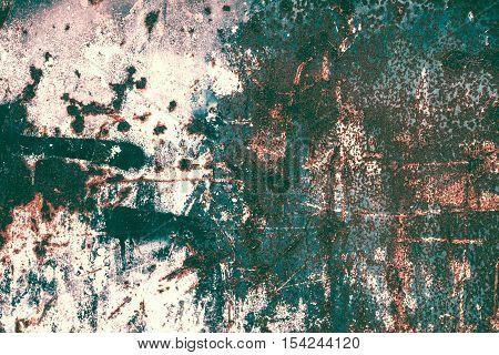 Rust texture. Colorful Rusty old scratched metal textured background