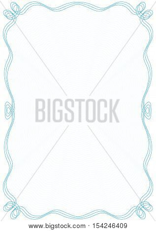 Blue frame (border) with security protective grid