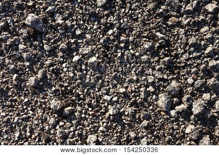 Gravel texture background from mountain scree ground