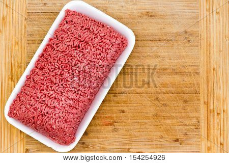 Punnet Of Fresh Raw Ground Beef