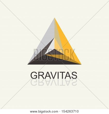Triangle Pyramid Abstract Icon.Vector template for the logo, emblem
