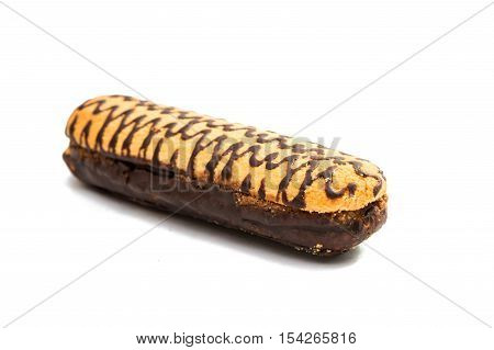 biscuit cake sandwich isolated on white background