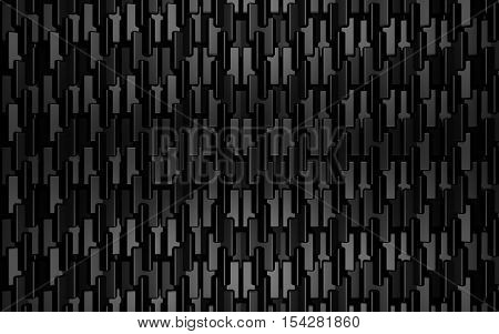 Black metal 3d rendering background with glossiness