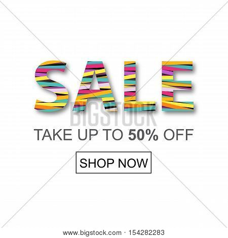 Vector multicolor sale banner sign for your design