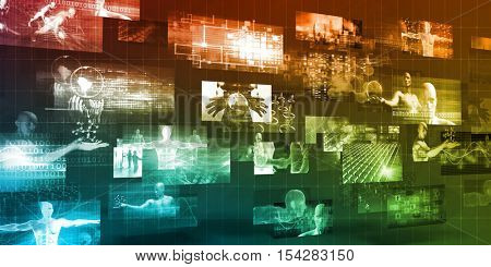 Medical Software of the Future with Futuristic Interface 3d Illustration Render