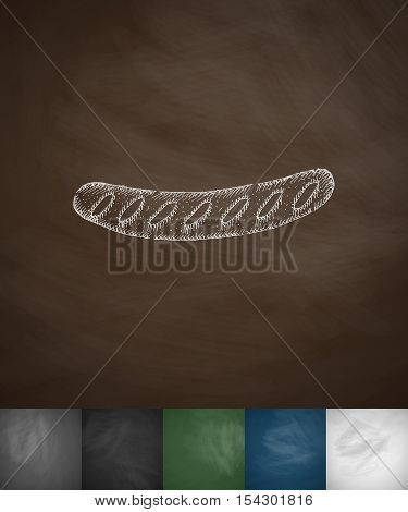 sasuage icon. Hand drawn vector illustration. Chalkboard Design