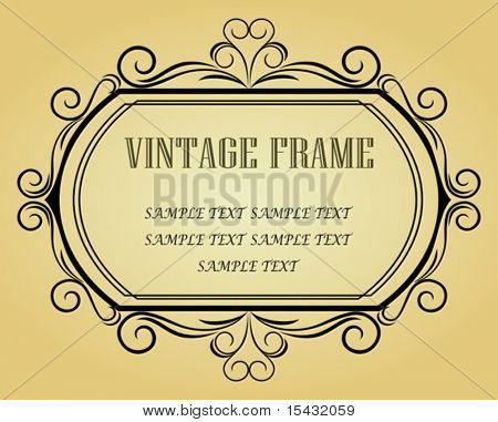 Versione vettoriale. Telaio vintage in stile vittoriano per il design come sfondo. Versione jpeg anche avvalersi