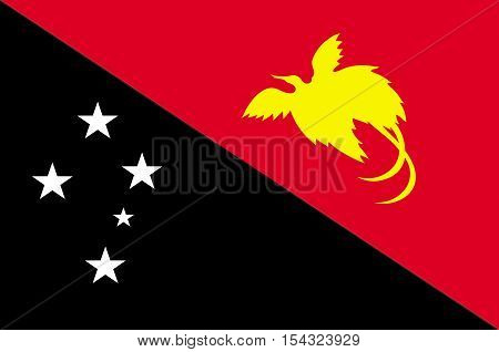 Flag of Papua - New Guinea Port Moresby Melanesia