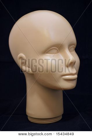 A human face wig holder