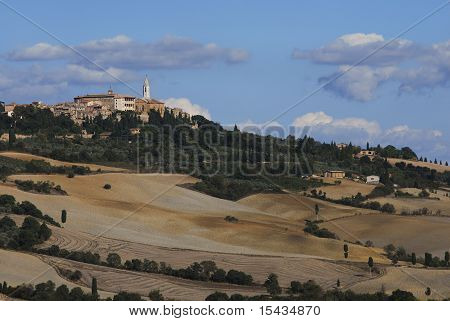 เมือง Pienza ตกแต่งภูมิทัศน์