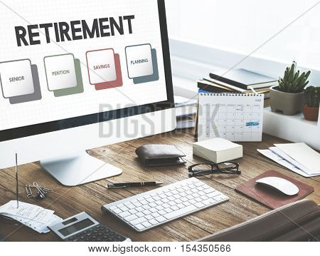 Retirement Plan Budget Investment Concept