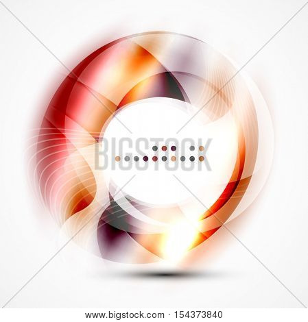 Shiny blurred cicrle template with space for text