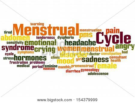 Menstrual Cycle, Word Cloud Concept 4