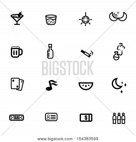 night life drink club icon vector eps 10