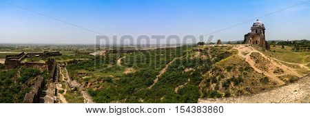 Panorama of Rohtas fortress in Punjab Pakistan