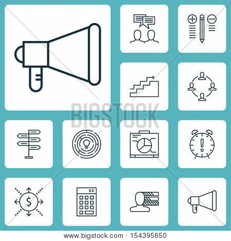Set Of Project Management Icons On Time Management, Board And Investment Topics. Editable Vector Ill