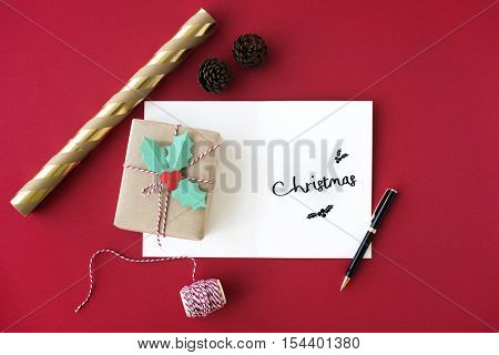 Merry Christmas and Happy New Year Family Holiday Festival Concept