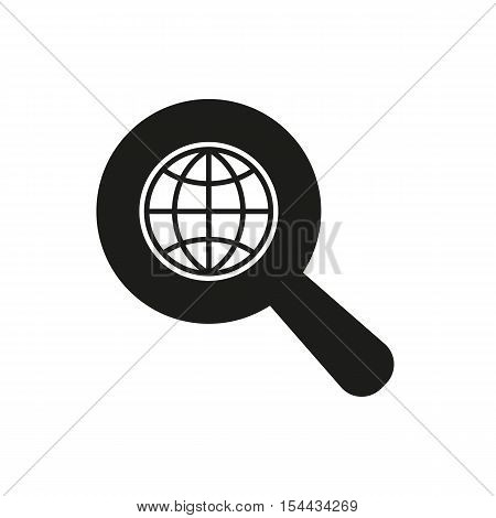 The SEO icon. WWW and browser, development symbol. UI. Web. Logo. Sign. Flat design. App. Stock vector