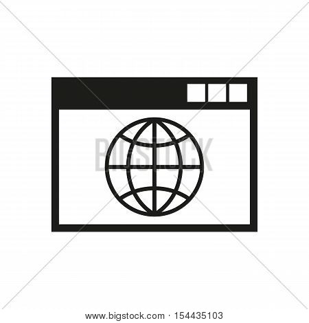 The WWW icon. SEO and browser, development symbol. UI. Web. Logo. Sign. Flat design. App. Stock vector