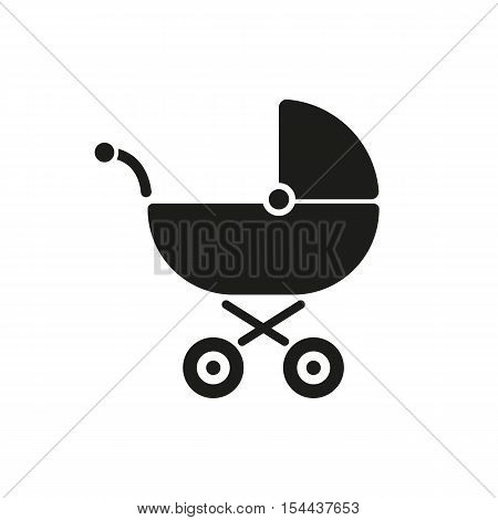 Pram icon. Baby buggy vector design. Baby carriage symbol. web. graphic. JPG. AI. app. logo. object. flat. image. sign. eps. art. picture - stock vector