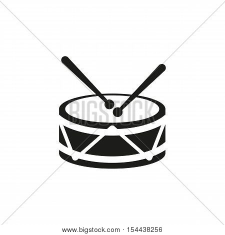 Drum icon. design. Music and toy symbol. web. graphic. AI. app. logo. object. flat. image. sign. eps. art. picture - stock vector
