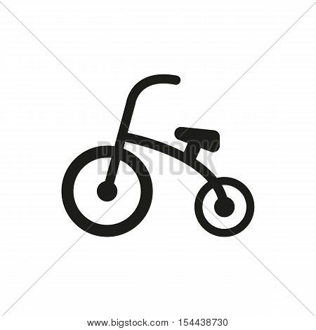 Tricycle icon. design. Bike, bicycle symbol. web. graphic. AI. app. logo. object. flat. image. sign. eps. art. picture - stock vector