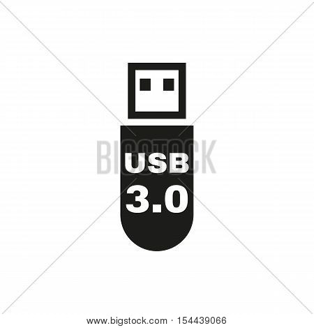 The usb icon. Transfer and connection, data symbol. UI. Web. Logo. Sign. Flat design. App. Stock vector