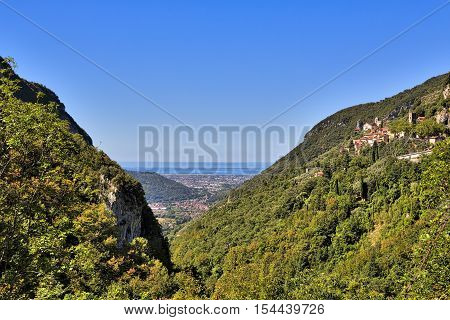 Italian Landscape With Casoli And Viareggio, Tuscany Italy