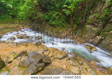 Amazing Beautiful Waterfalls In Deep Forest At Phlio Waterfall
