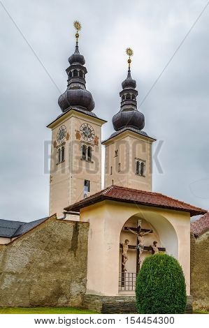Gurk Cathedral is a Romanesque pillar basilica in Gurk in the Austrian state of Carinthia. It is one of the most important Romanesque buildings in Austria