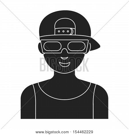 Cinemaddict icon in black style isolated on white background. Films and cinema symbol vector illustration.