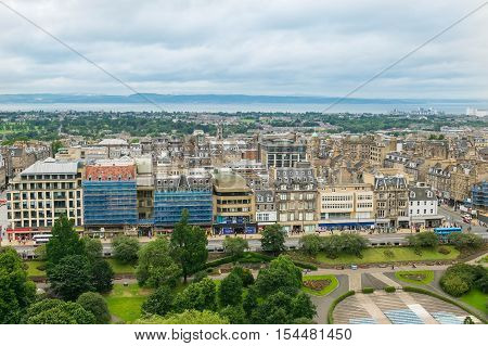 View of city of Edinburgh, Scotland, United Kingdom