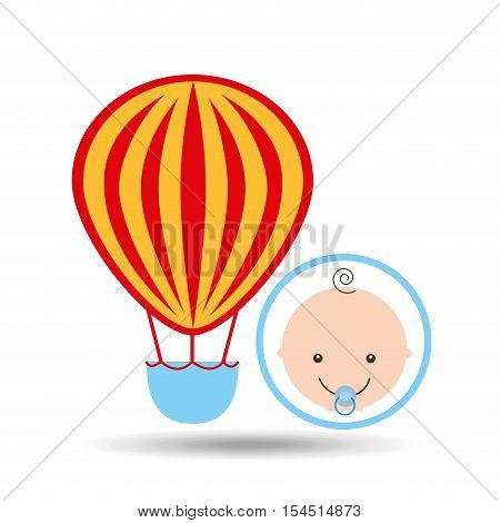 funny airballoon toy baby icon vector illustration eps 10