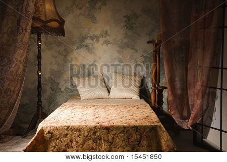 Bedroom Interior im Vintage-Stil