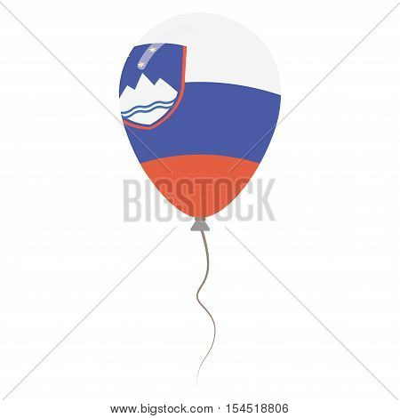 Republic Of Slovenia National Colors Isolated Balloon On White Background. Independence Day Patrioti